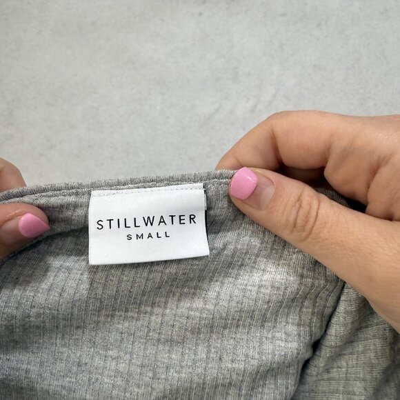 Stillwater Tank Womens Small Gray Camisole Ribbed Modal Spandex Made in USA - Picture 5 of 8